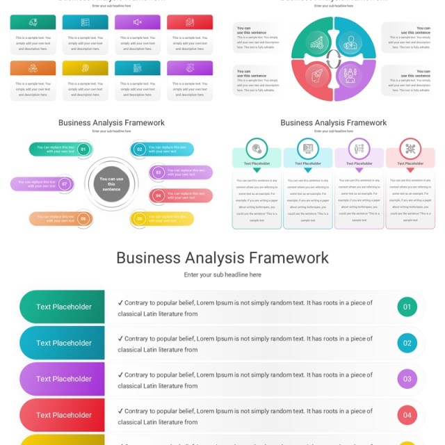 商业经营分析框架信息图PPT模板Business Analysis Framework