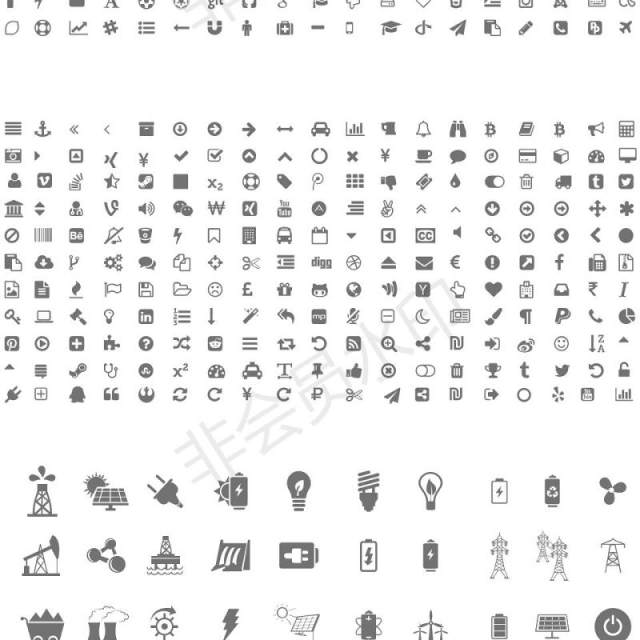 3000多个小图标附加主题颜色文件