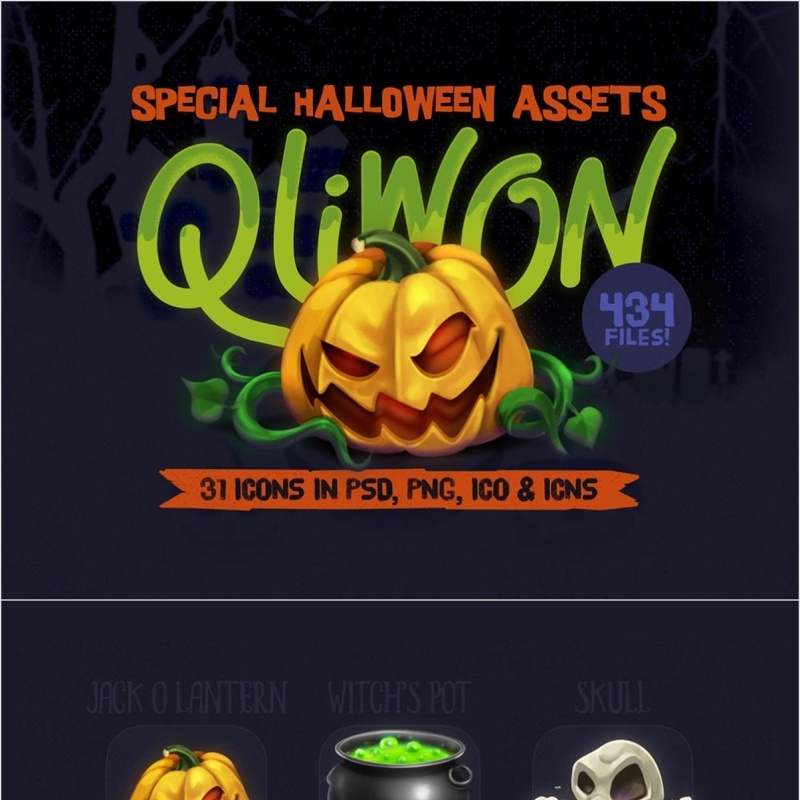 31款QLIWON万圣节图标集-PSD,PNG,ICO和ICNS格式 31款QLIWON万圣节图标集-PSD,PNG,ICO和ICNS格式