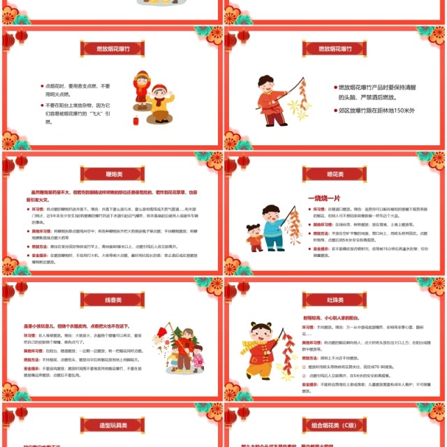 红色中国风春节前安全教育PPT动态模板 红色中国风春节前安全教育PPT动态模板
