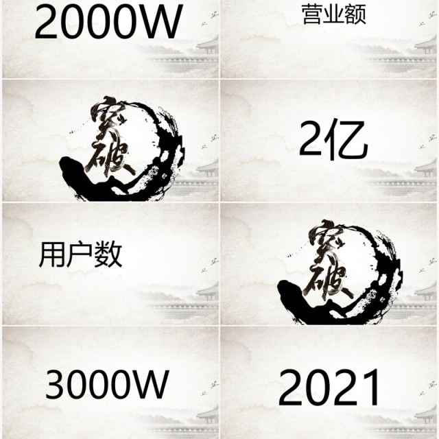 中国水墨风企业年会创意快闪PPT模板 中国水墨风企业年会创意快闪PPT模板