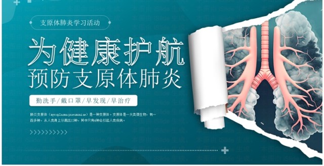 蓝色简约预防支原体肺炎PPT模板 蓝色简约预防支原体肺炎PPT模板