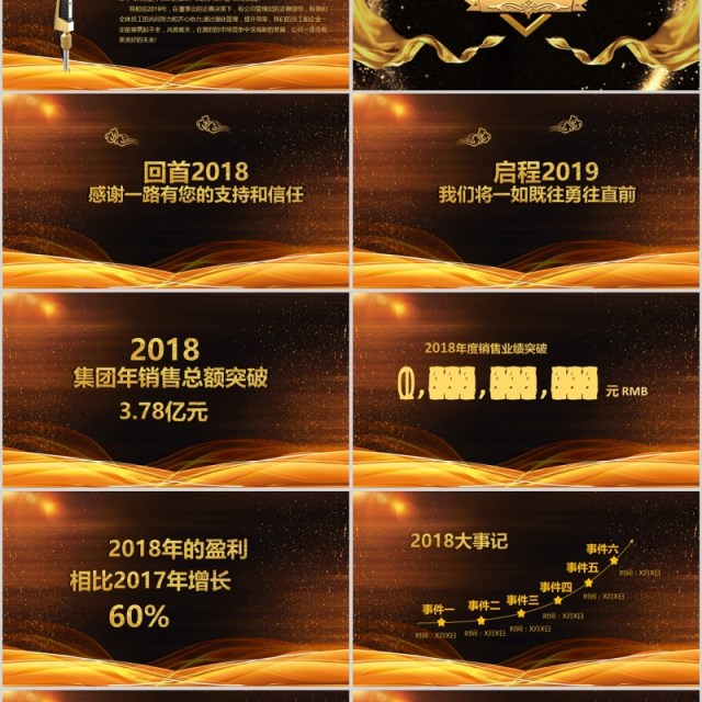 2019年会文艺演出颁奖晚会PPT模板