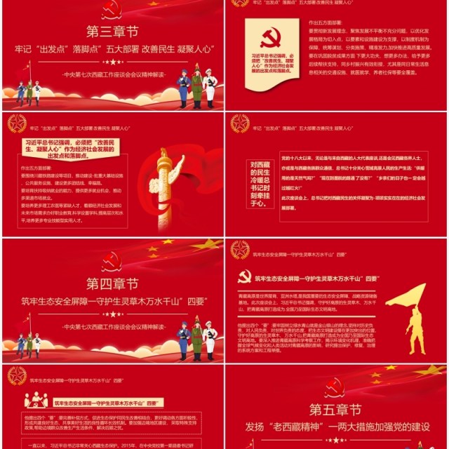 中央第七次西藏工作会议精神解读PPT模板 中央第七次西藏工作会议精神解读PPT模板