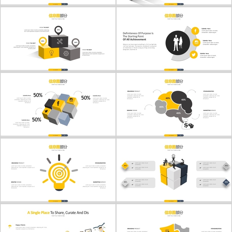 原创欧美风橙色创意公司简介营销计划PPT模板