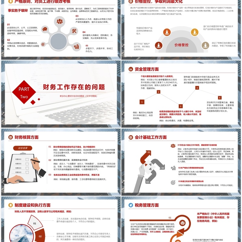 2022简约商务风公司企业财务部工作总结计划PPT模板