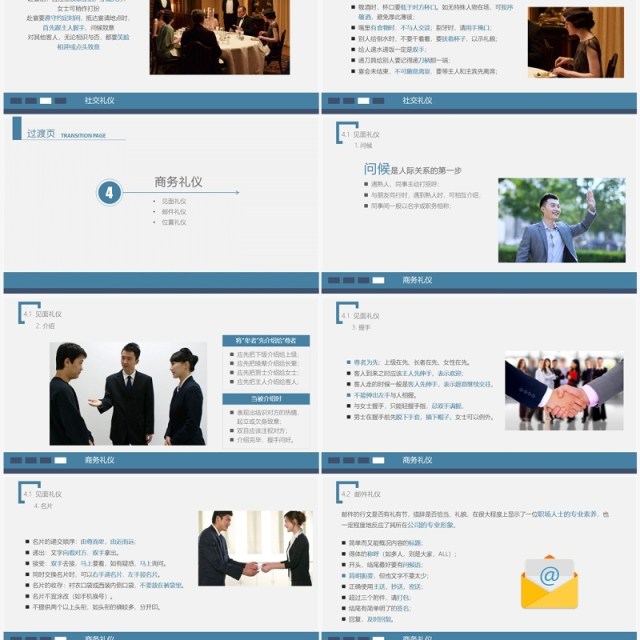 企业员工培训之商务礼仪培训课件PPT模板