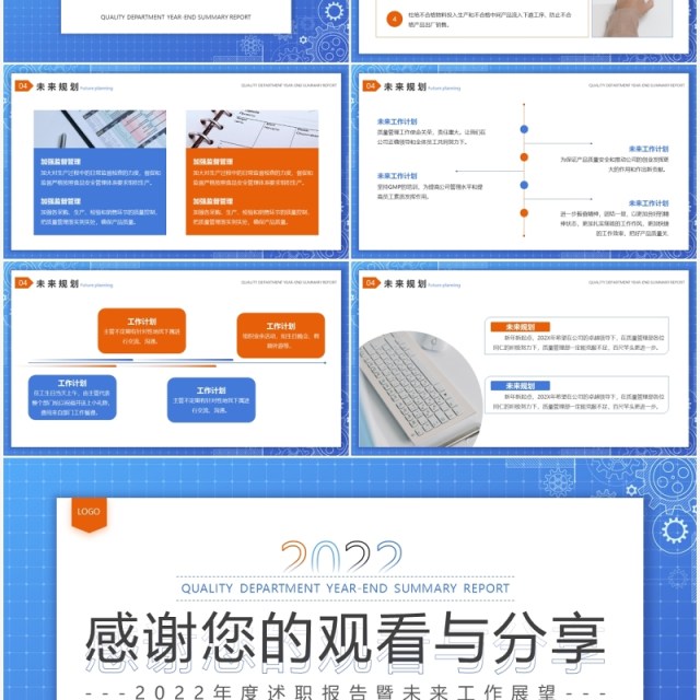 蓝色简约生产质量部年终工作总结报告PPT模板 蓝色简约生产质量部年终工作总结报告PPT模板
