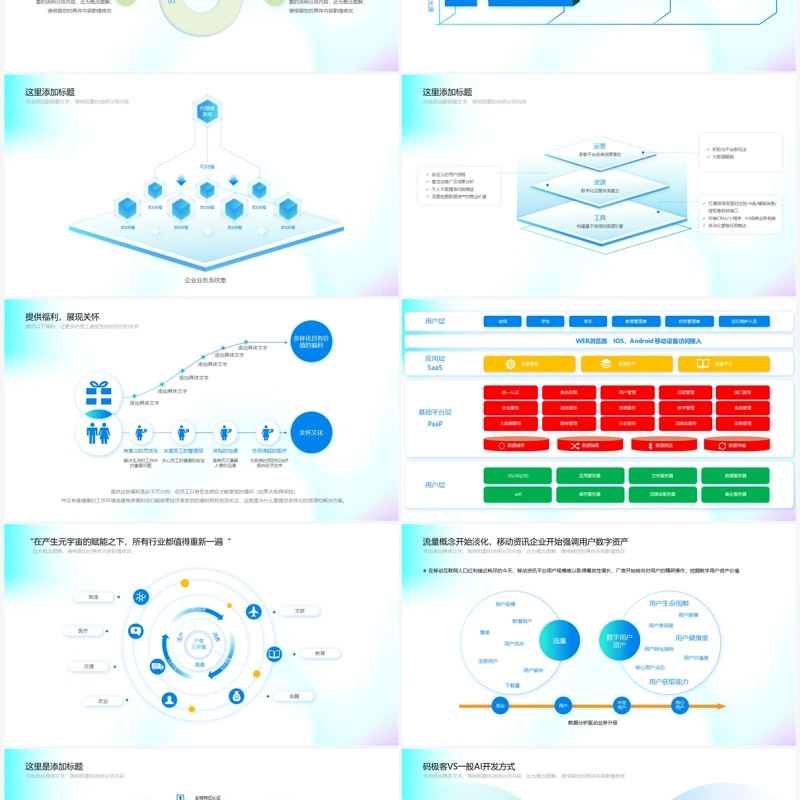 蓝色系产品流程学术答辩逻辑结构市场分析报告PPT模板