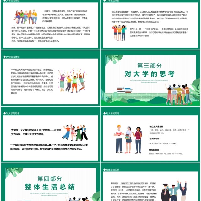绿色简约大学德育答辩模板动态PPT模板 绿色简约大学德育答辩模板动态PPT模板