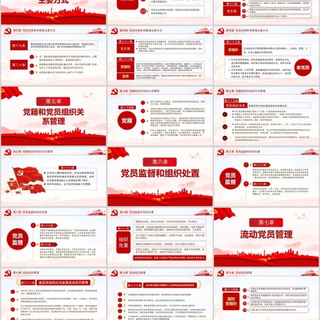 学习解读中国共产党党员教育管理工作条例PPT模板 学习解读中国共产党党员教育管理工作条例PPT模板