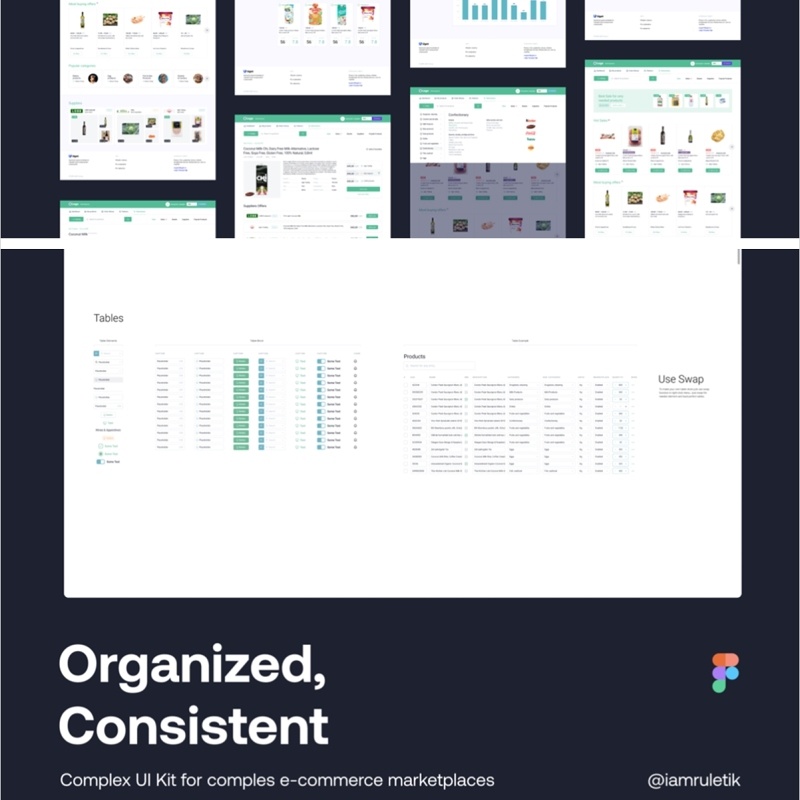 FIGMA卖场UI套件电子商务产品，FIGMA卖场UI工具包 Figma Marketplace UI Kit