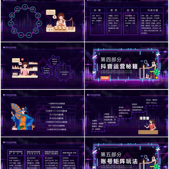 抖音运营详细方案介绍动态PPT模板 抖音运营详细方案介绍动态PPT模板