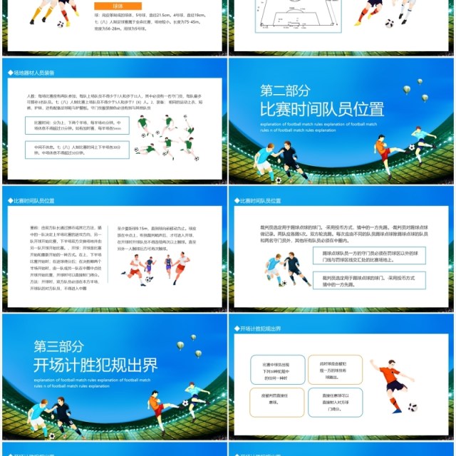 足球比赛规则讲解动态PPT模板 足球比赛规则讲解动态PPT模板