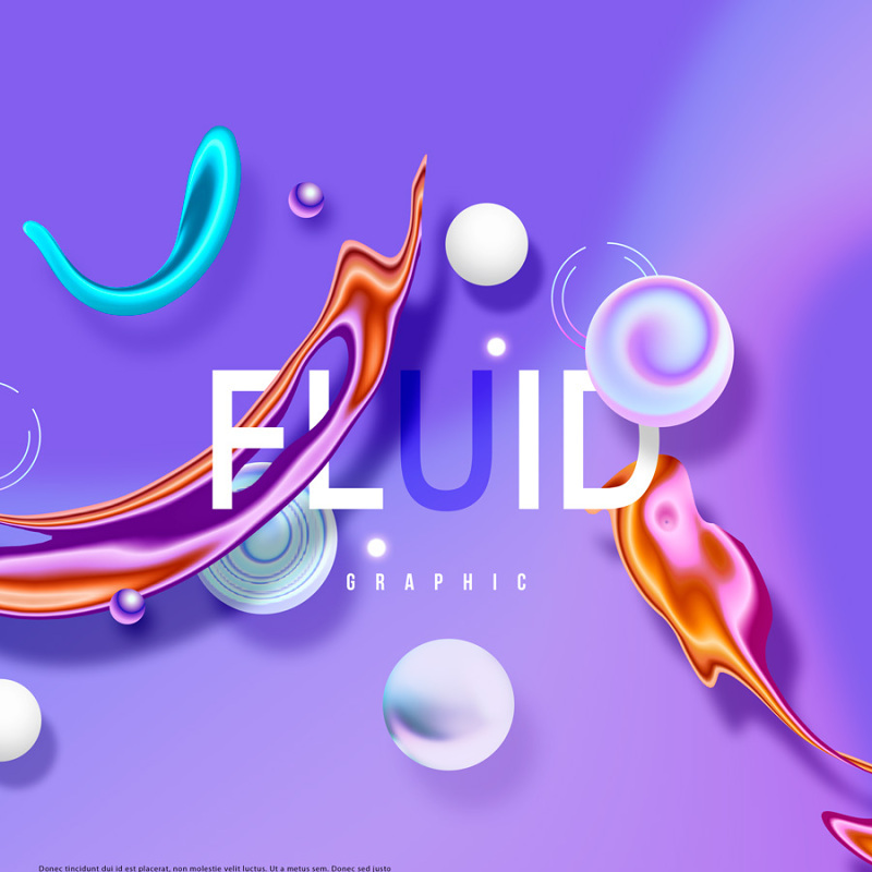 创意渐变蒸汽波元素PSD海报模板流动素材背景平面设计素材-2