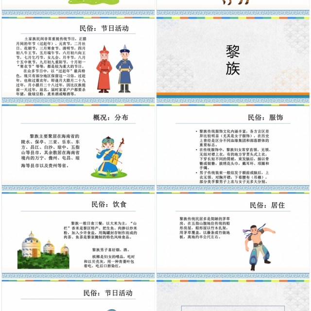 中国部分少数民族风俗文化及民情介绍PPT模板 中国部分少数民族风俗文化及民情介绍PPT模板