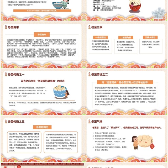 中国传统二十四节气冬至介绍PPT模板 中国传统二十四节气冬至介绍PPT模板