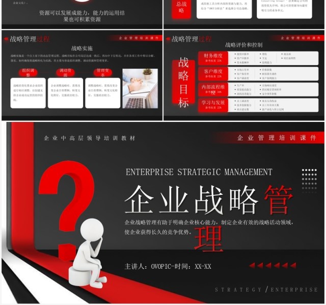 红黑色商务风企业战略管理培训PPT模板 红黑色商务风企业战略管理培训PPT模板