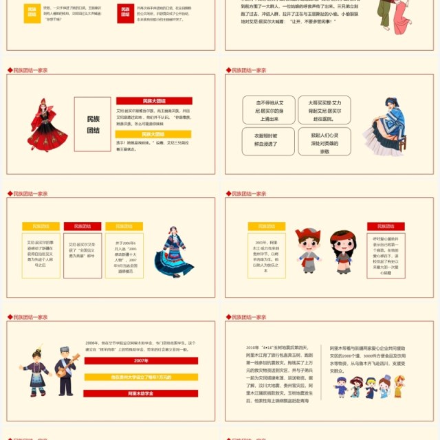 团结平等民族团结一家亲民族人民心连心动态PPT模板 团结平等民族团结一家亲民族人民心连心动态PPT模板