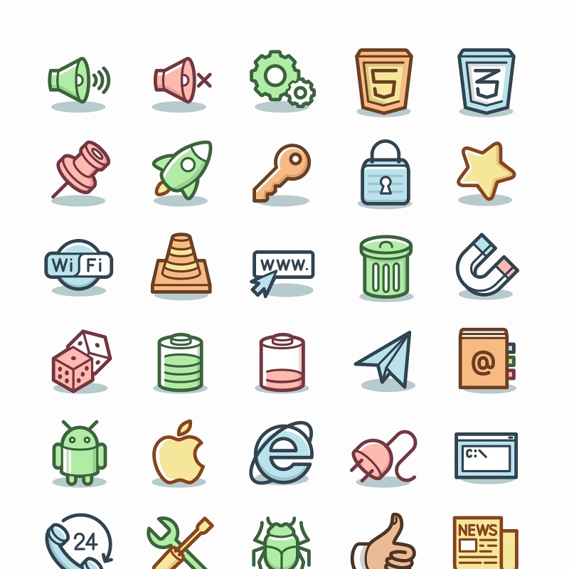 网络图标素材UI矢量科技互联网icon