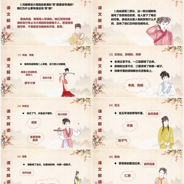 四大名著红楼梦之刘姥姥进大观园语文课件PPT模板 四大名著红楼梦之刘姥姥进大观园语文课件PPT模板