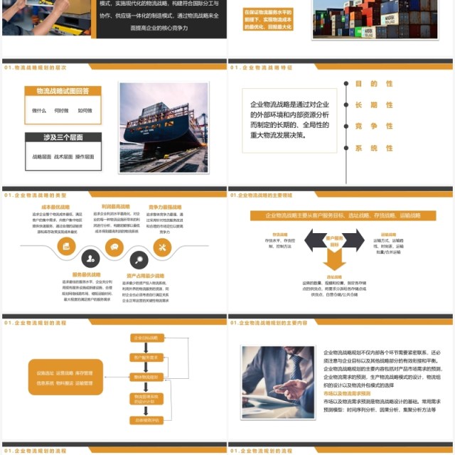 黄色简约商务物流战略规划PPT模板 黄色简约商务物流战略规划PPT模板