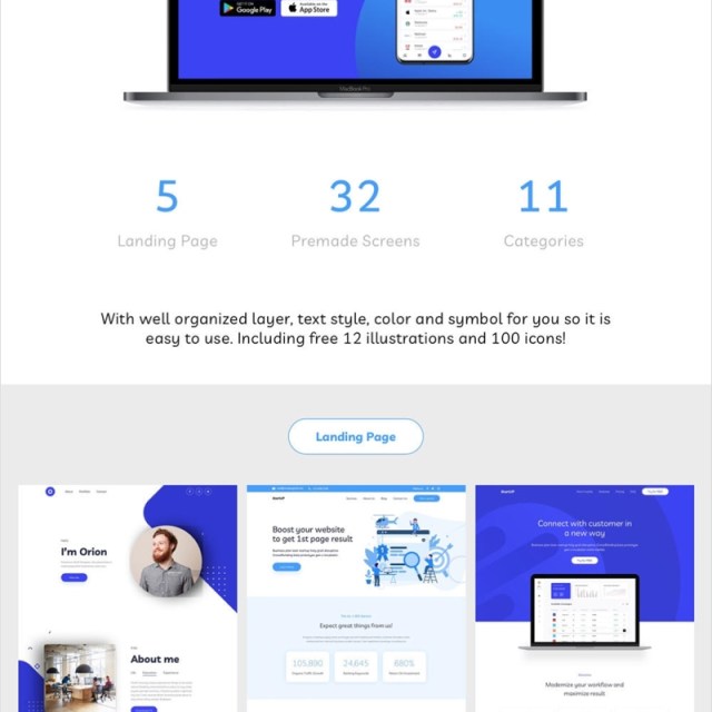 5着陆页和32预制的为您的网络工程现场,猎户座的Web UI工具包 Orion Web UI Kit 5着陆页和32预制的为您的网络工程现场,猎户座的Web UI工具包 Orion Web UI Kit