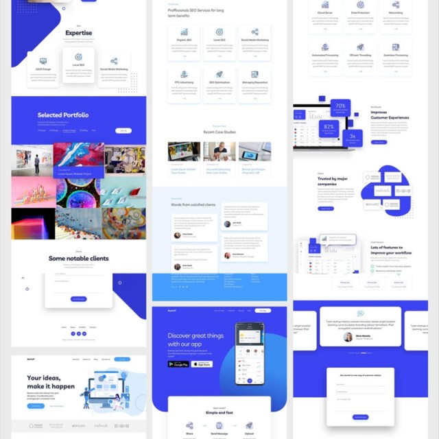 5着陆页和32预制的为您的网络工程现场，猎户座的Web UI工具包 Orion Web UI Kit