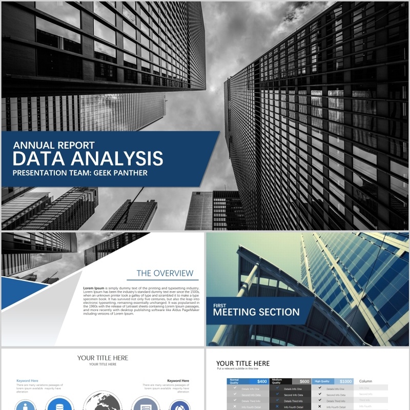 数据分析/财务分析/商务汇报PPT模板