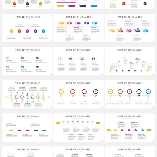 37款时间轴PPT信息图元素图形设计
