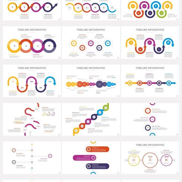 37款时间轴PPT信息图元素图形设计