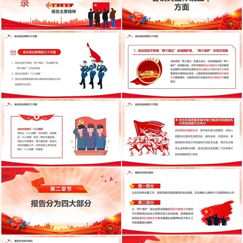 深入学习浙江省第十五次党代会报告PPT模板