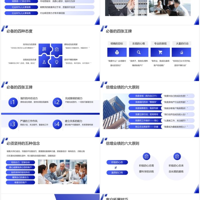蓝色商务风房地产销售培训PPT模板 蓝色商务风房地产销售培训PPT模板