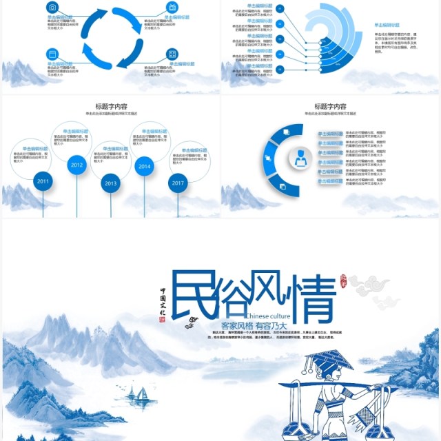 创意精美中国风少数民族风情文化企业宣传PPT模板
