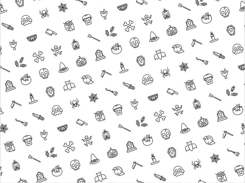 25款像素完美万圣节线条艺术图标集Helloween Lineart Icons Set