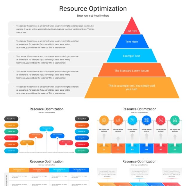 资源优化信息图表PPT模板素材Resource Optimization