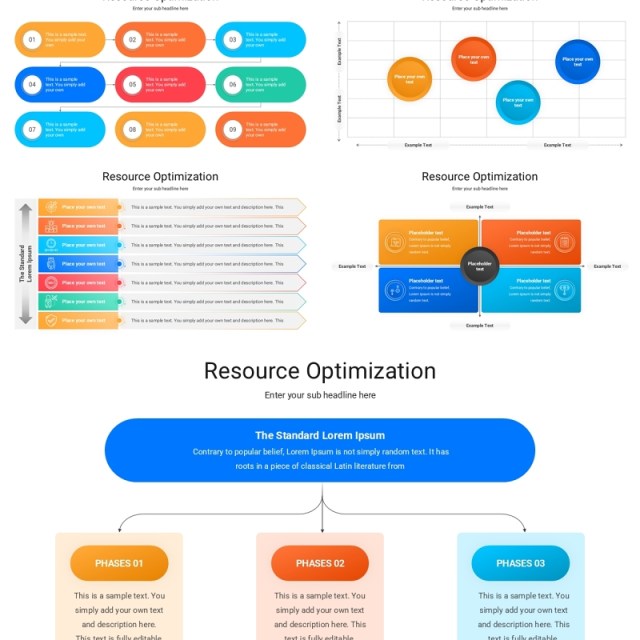 资源优化信息图表PPT模板素材Resource Optimization