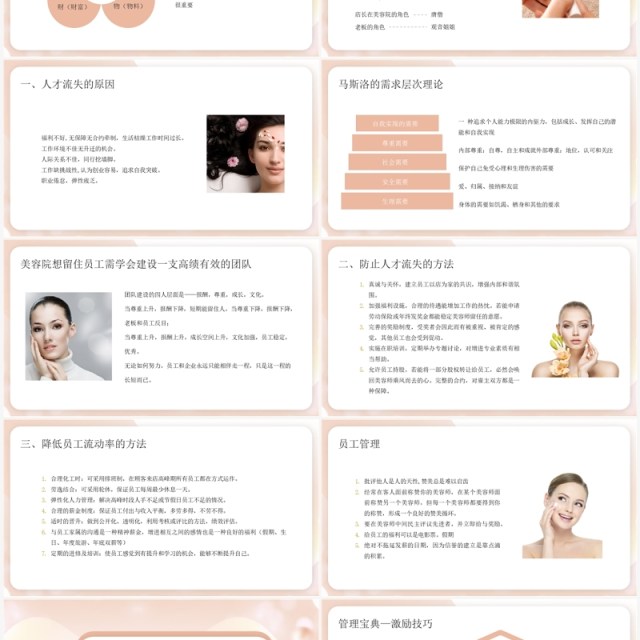 粉色商务美容院360度经营宝典PPT模板 粉色商务美容院360度经营宝典PPT模板
