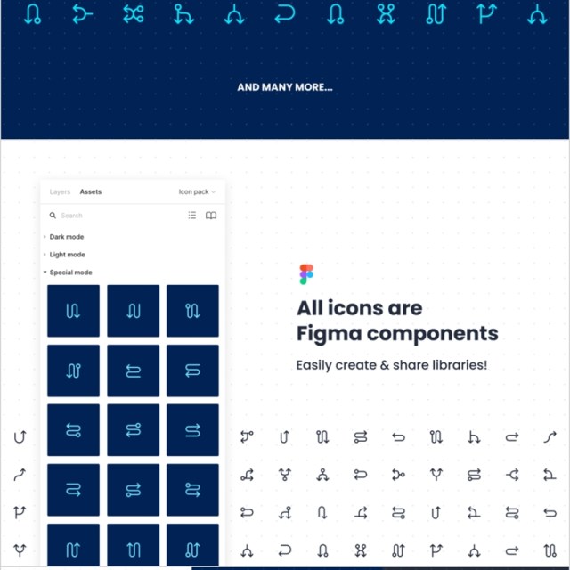 144个线框图标包 FIGMA和Adobe XD，Wireframe Connectors Icon Pack 144 Line icons