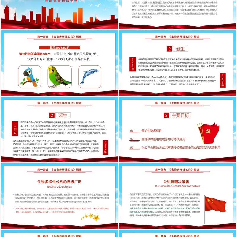 生物多样性公约缔约方大会第十五次会议PPT模板