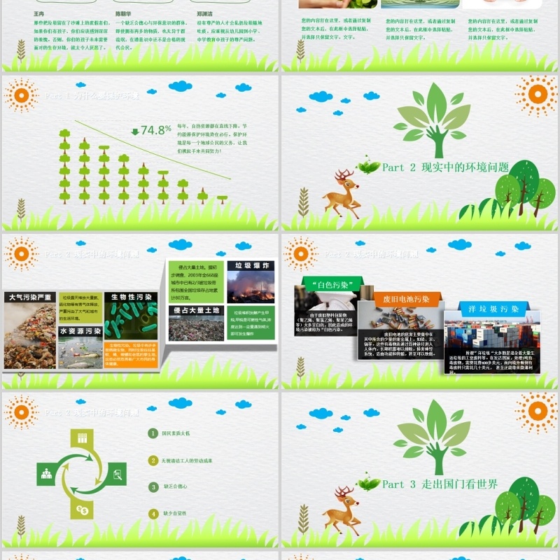 绿色垃圾分类从我做起PPT模板