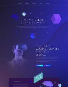 未来科技感产品VR人工智能AI网站网页模板PSD设计素材-2