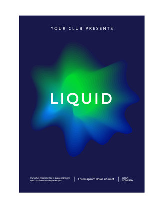 深色光束背景几何流体蒸汽波抽象封面H5电子音乐节海报模板AI矢量素材