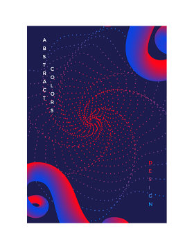 欧美蒸汽波抽象封面H5几何流体渐变电子音乐节海报模板AI矢量素材