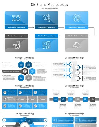 企业质量流程管理六西格玛方法论信息图PPT模板素材Six sigma methodology