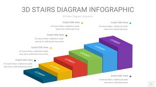 多彩3D阶梯PPT图表1