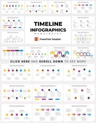 37款时间轴PPT信息图元素图形设计
