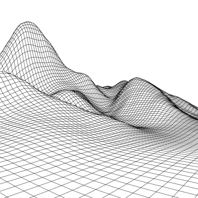 酷炫科技感山脉起伏效果背景图设计素材