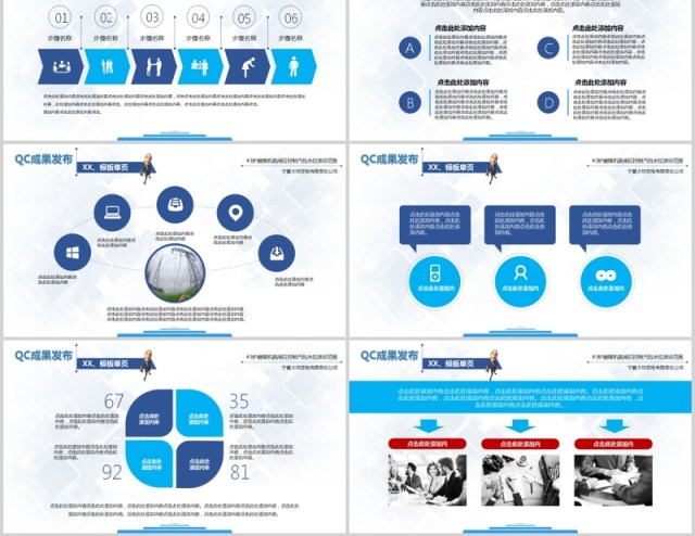 企业QC发布模板案例PPT模板