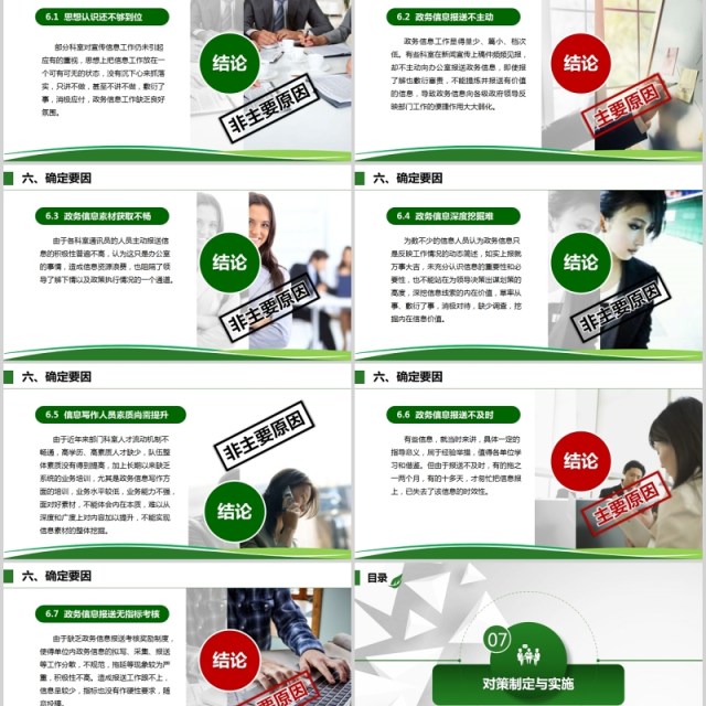 QC发布政务信息报送管理提升PPT模板 QC发布政务信息报送管理提升PPT模板